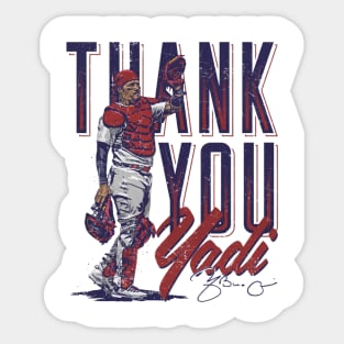 Yadier Molina St. Louis Thank You Yadi Sticker